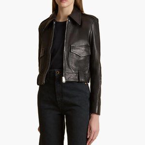 NWT Khaite Cordelia Leather Jacket, Size 4